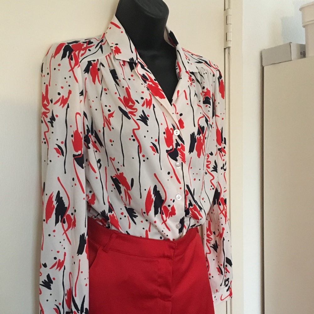 Vintage Button Down Blouse White